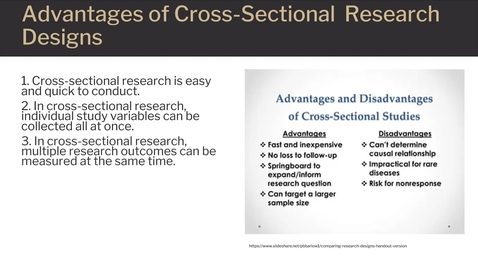Thumbnail for Cross Sectional Study Designs