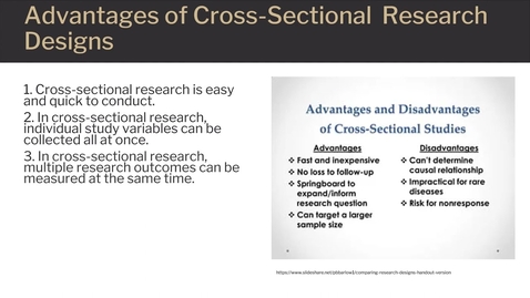 Thumbnail for entry Cross Sectional Study Designs