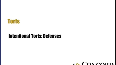 Thumbnail for Intentional Torts: Defenses
