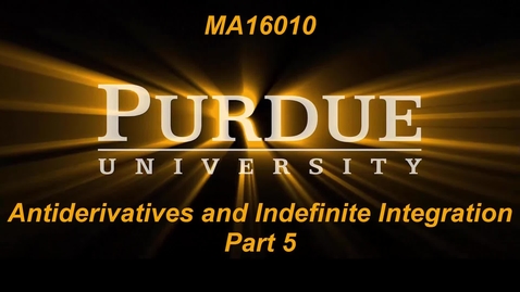 Thumbnail for Antiderivatives and Indefinite Integration Part 5