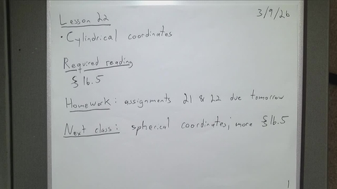 Thumbnail for Spring 2026 - MA261 - Samperton (4:30)