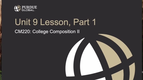 Thumbnail for CM220: Unit 9 Part 1