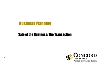 Thumbnail for Sale Of Business