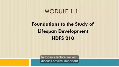 Thumbnail for Module 1.1 Foundations