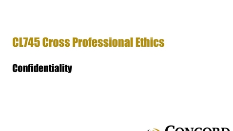 Thumbnail for Confidentiality