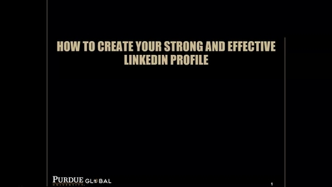 Thumbnail for LinkedIn Profile Creation Presentation.mp4