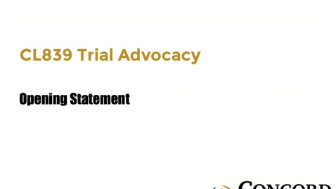 Thumbnail for Opening Statement