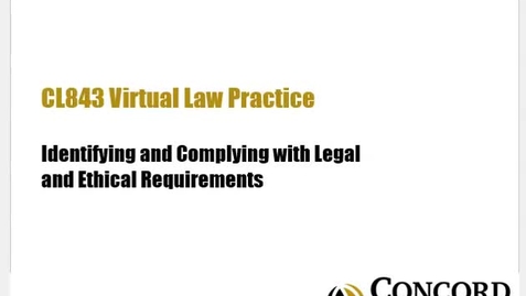 Thumbnail for CL843 Mod 3 Identifying and Complying with Legal Ethical Requirements