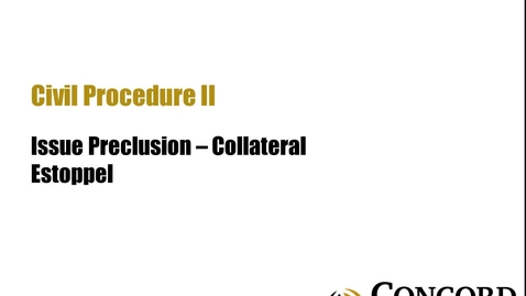 Thumbnail for Issue Preclusion