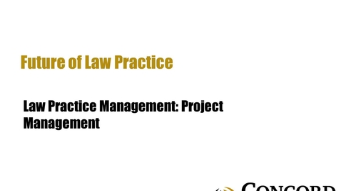 Thumbnail for Law Practice Management Project Management