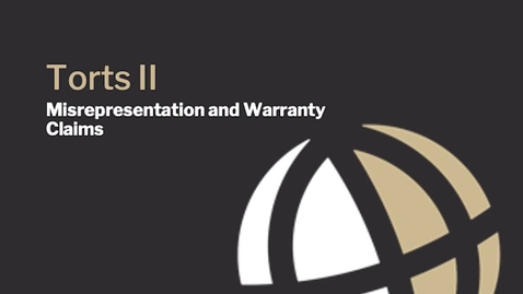Thumbnail for CL624 Mod12 Misrepresentation and Warranty Claims