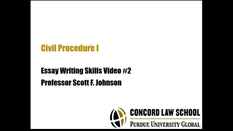 Thumbnail for Cl670 Civ Pro 1 Essay writing video 2