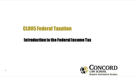Thumbnail for Introduction to the Federal Income Tax