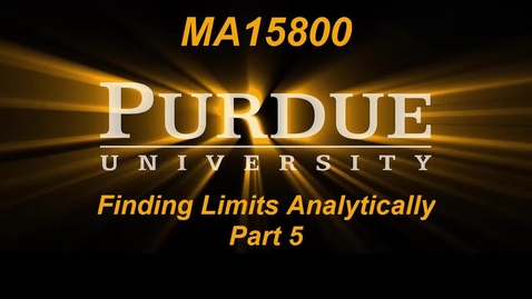 Thumbnail for Finding Limits Analytically Part 5 MA15800