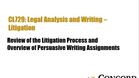 Thumbnail for Review of Litigation and Overview of Persuasive Writing Assignments