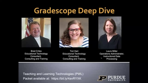 Thumbnail for entry April 10, 2024: Gradescope Deep Dive