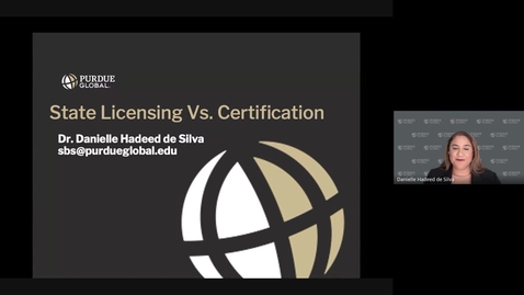 Thumbnail for Licensure&amp;CertificationVideo