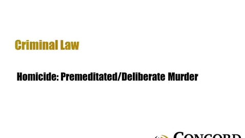 Thumbnail for Homicide Premeditated Deliberate Murder
