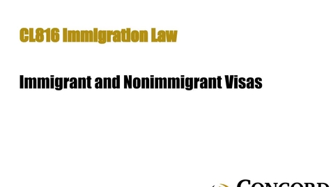 Thumbnail for Immigrant and Nonimmigrant Visas