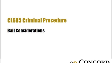 Thumbnail for Bail Considerations