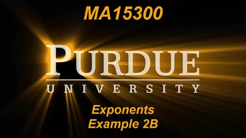 Thumbnail for Exponents Example 2B