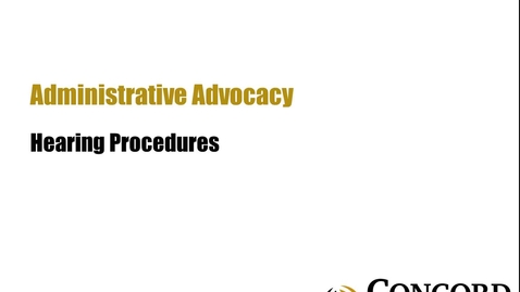 Thumbnail for Hearing Procedures