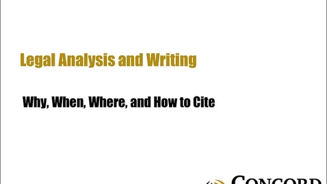 Thumbnail for entry Why When Where and How to Cite