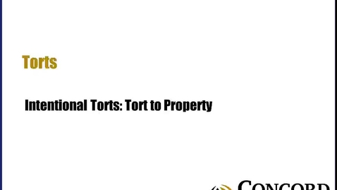 Thumbnail for Torts to Property