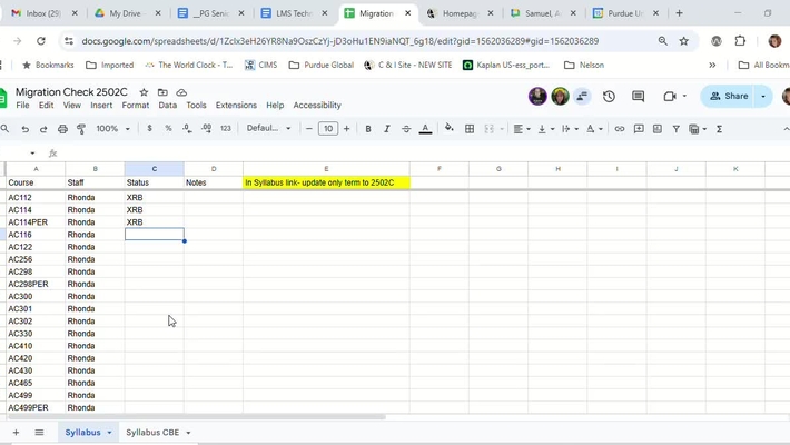 Updating Syllabus Links