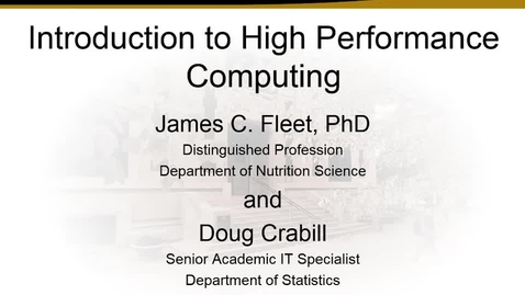Thumbnail for entry A basic introduction to high performance computing