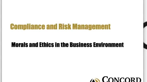 Thumbnail for Morals and Ethics in the Business Environment