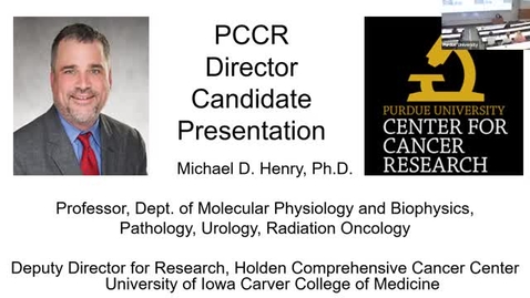 Thumbnail for PCCR Candidate #3 Director of Center for Cancer Research Candidate Presentation