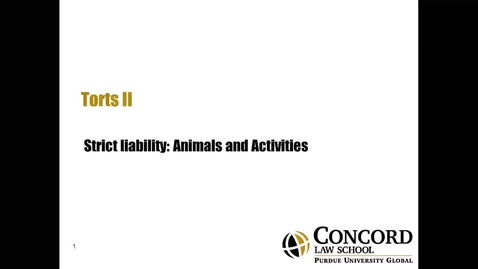 Thumbnail for Strict liability for animals and activities