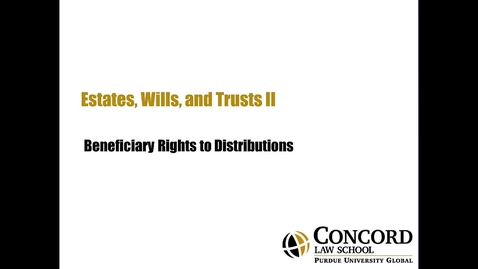 Thumbnail for Beneficiary Rights to Distributions