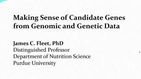 Thumbnail for entry Making sense of candidate genes identified in omics analysis