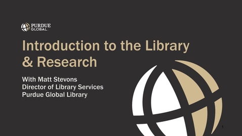 Thumbnail for General Introduction to the Library &amp; Research Deep Dive