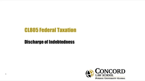 Thumbnail for Discharge of Indebtedness