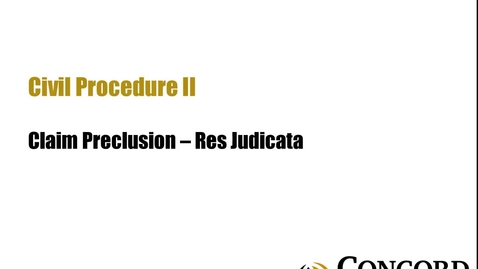 Thumbnail for Claim Preclusion