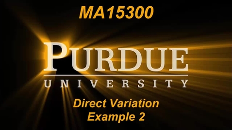 Thumbnail for Direct Variation Example 2