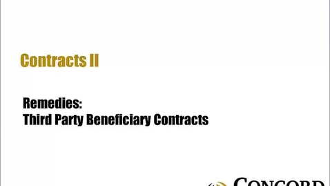 Thumbnail for Third Party Beneficiary Contracts