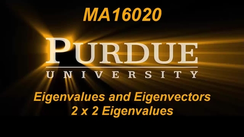 Thumbnail for Eigenvalues and Eigenvectors 3 x 3 Eigenvalues