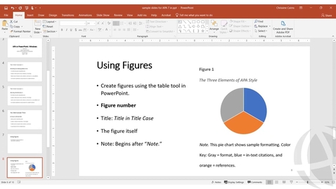 Thumbnail for APA Style Formatting in PowerPoint