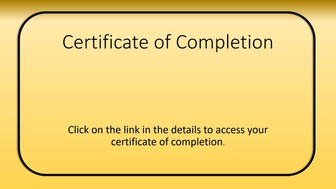 Thumbnail for Certificate of Completion
