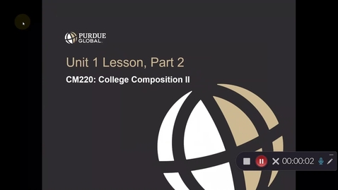 Thumbnail for CM220 Unit 1 Part 2