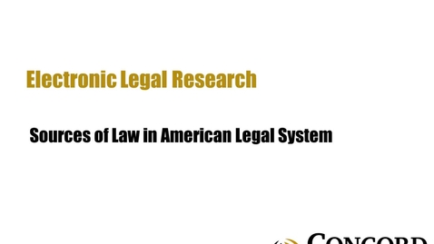 Thumbnail for Sources of Law in American Legal System