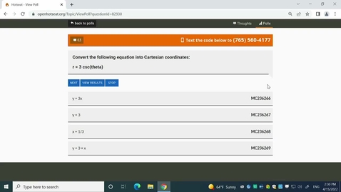 Thumbnail for Spring 2022 - MA166 - Hood (2:30) - Lesson 33