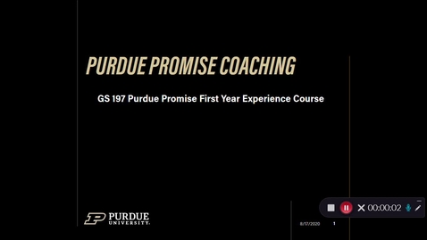 Thumbnail for entry Week 2 - Mini Lecture 1 (Purdue Promise Coaching)