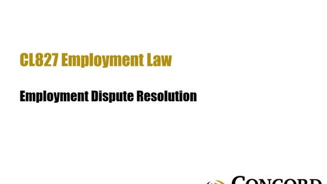 Thumbnail for Employment Dispute Resolution