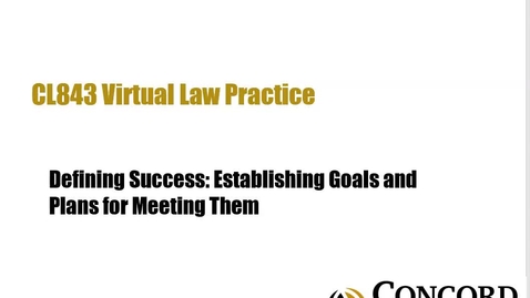 Thumbnail for Defining Success: Establishing Goals and Plans for Meeting Them