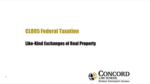 Thumbnail for Like-Kind Exchanges of Real Property